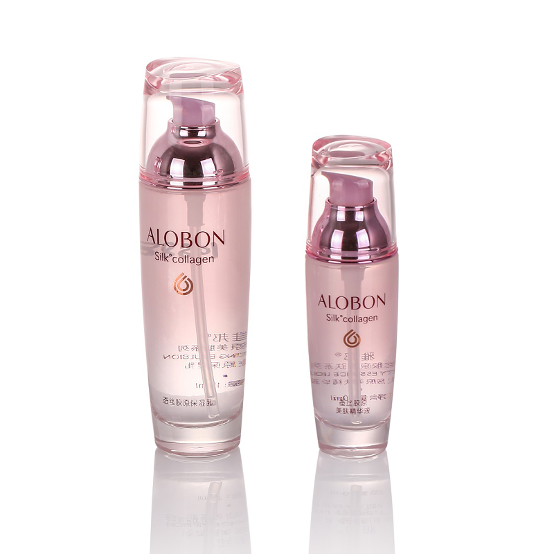 SX000302 Bouteille de pompe de lotion de soin de la peau semi-transparente